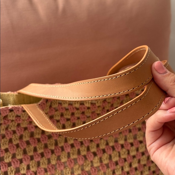 Loeffler Randall Pink Natural Woven Tote Bag - Picture 3 of 14